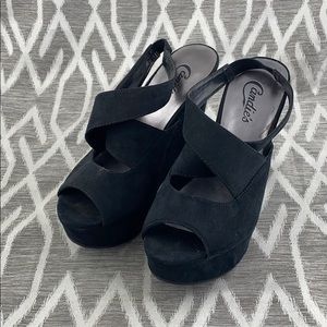 Candie’s Platform Sandal Black Size:7